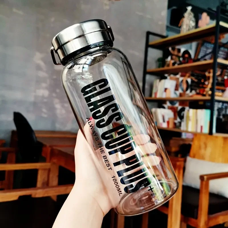 زجاجة مياه زجاجية سعة 2 لتر مع - مراجعة Outdoor Sport Glass Water Bottle وسعره