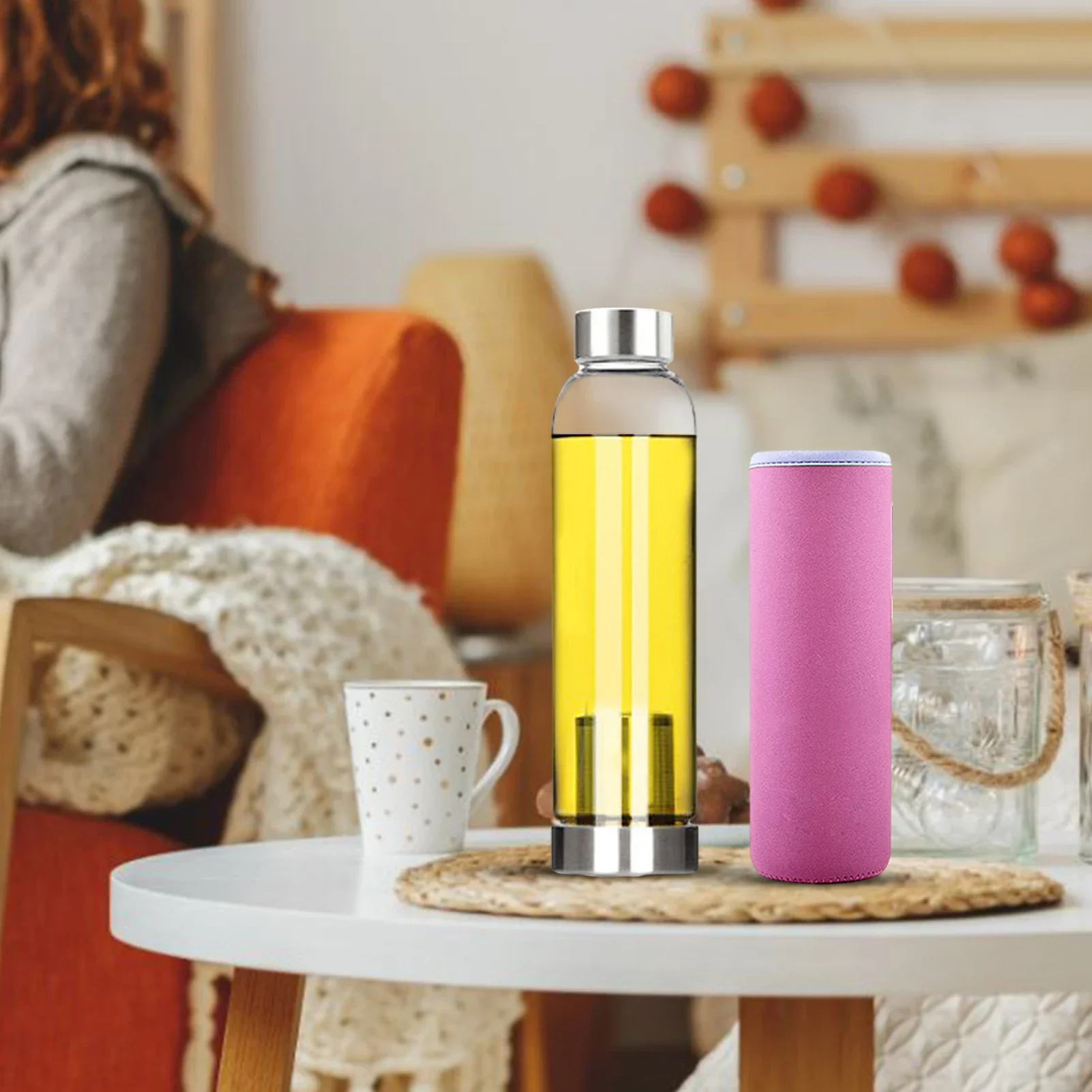 زجاجة مياه رياضية زجاجية مع مص - مراجعة Outdoor Sport Glass Water Bottle وسعره